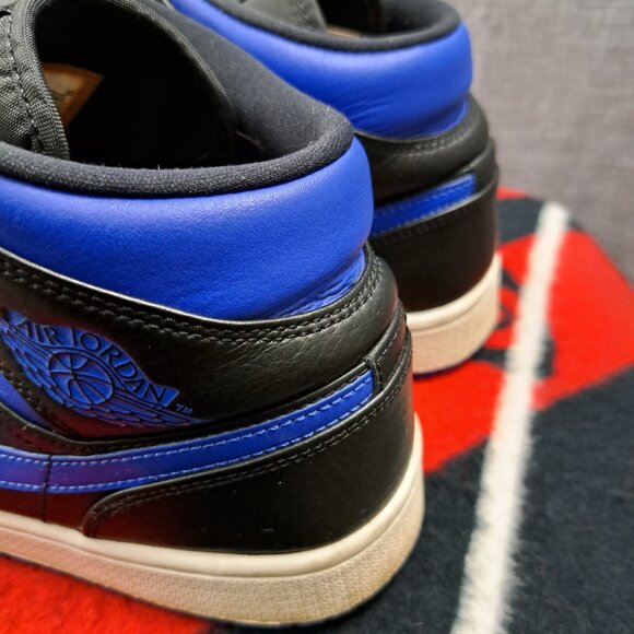 %SIZE 9.5 MEN NIKE JORDAN 1 MID ROYAL 554724-068 AJ18 main image 10